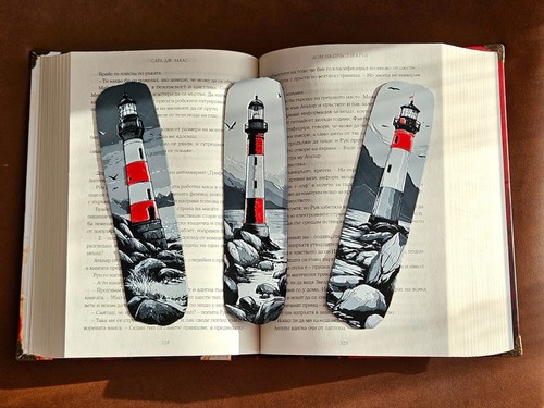 Lesezeichen leuchtturm - 3d,