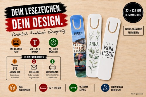 Lesezeichen personalisiert mit