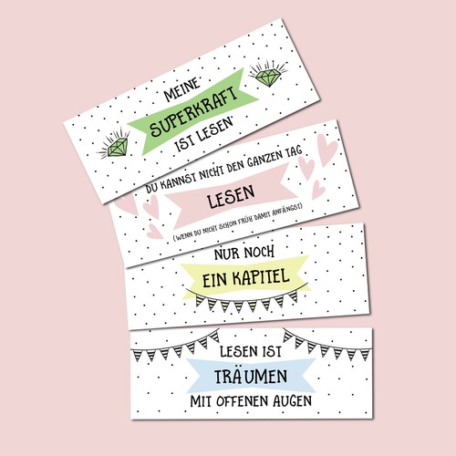 Lesezeichen set sprüche - lesezeichen,