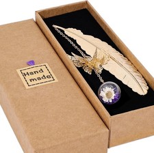 Metallisches Feder-Lesezeichen