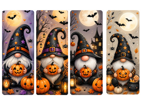 Lesezeichen wichtel halloween - lesezeichen,
