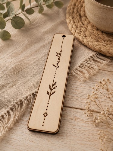 Holz lesezeichen breathe - holz-lesezeichen, „breathe“