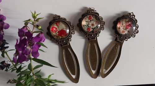 Lesezeichen messing cabochon - messing,